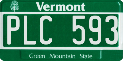 VT license plate PLC593