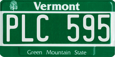 VT license plate PLC595