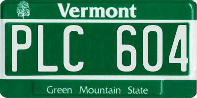 VT license plate PLC604