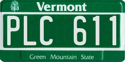 VT license plate PLC611