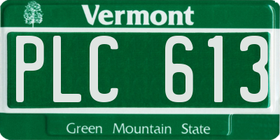 VT license plate PLC613