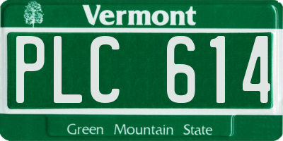 VT license plate PLC614