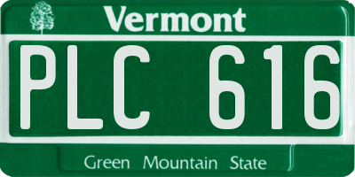 VT license plate PLC616