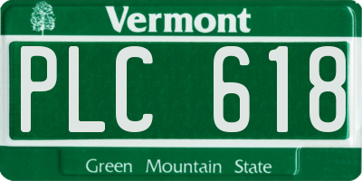 VT license plate PLC618