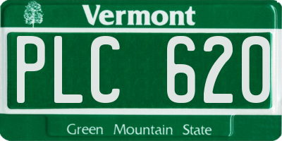 VT license plate PLC620