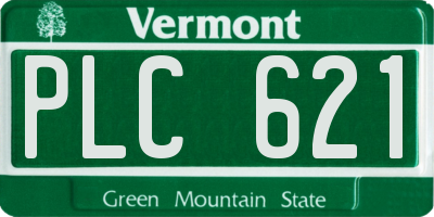 VT license plate PLC621