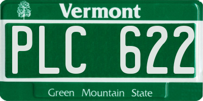 VT license plate PLC622
