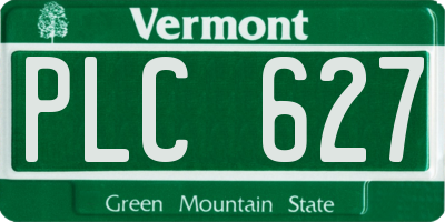 VT license plate PLC627