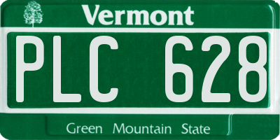 VT license plate PLC628