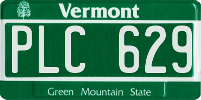 VT license plate PLC629