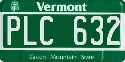 VT license plate PLC632