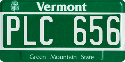 VT license plate PLC656