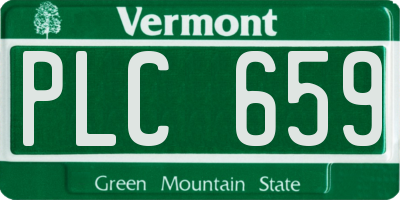 VT license plate PLC659