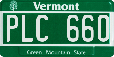 VT license plate PLC660