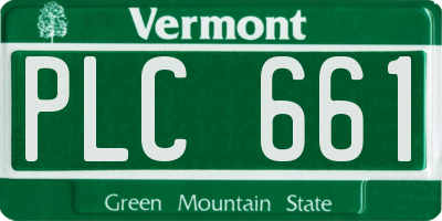 VT license plate PLC661