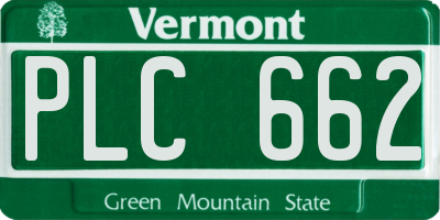 VT license plate PLC662
