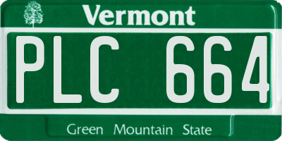 VT license plate PLC664