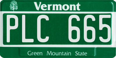 VT license plate PLC665