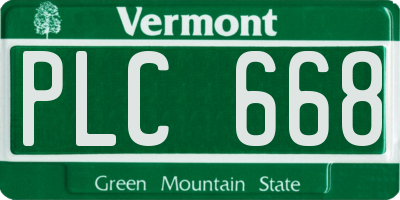 VT license plate PLC668