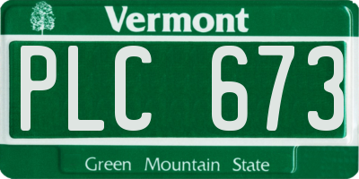 VT license plate PLC673