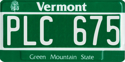 VT license plate PLC675