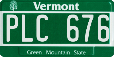 VT license plate PLC676