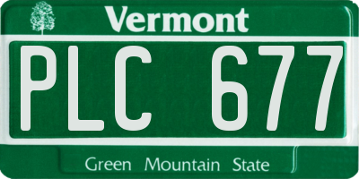 VT license plate PLC677