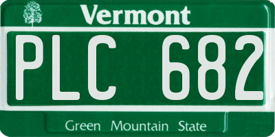 VT license plate PLC682