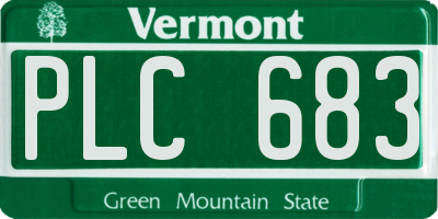 VT license plate PLC683