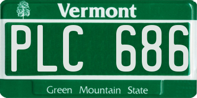 VT license plate PLC686