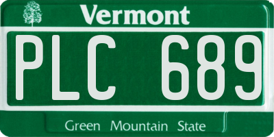 VT license plate PLC689
