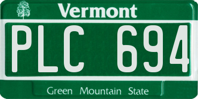 VT license plate PLC694