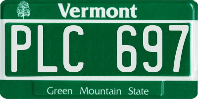 VT license plate PLC697