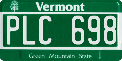 VT license plate PLC698