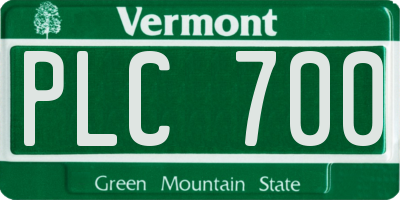 VT license plate PLC700