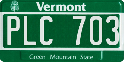 VT license plate PLC703