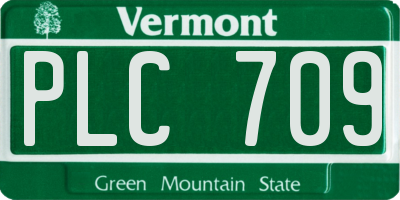 VT license plate PLC709