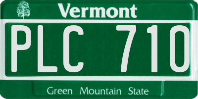 VT license plate PLC710