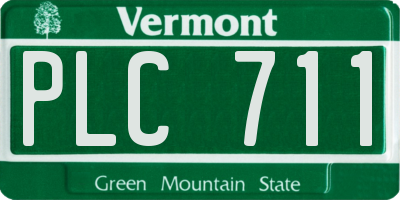 VT license plate PLC711