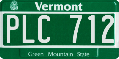 VT license plate PLC712