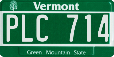 VT license plate PLC714