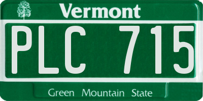 VT license plate PLC715