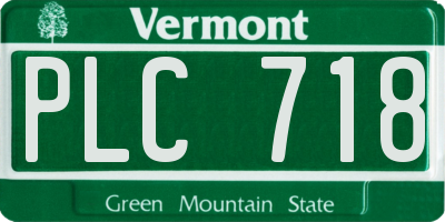 VT license plate PLC718