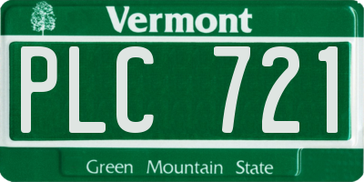 VT license plate PLC721