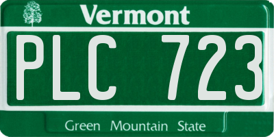 VT license plate PLC723