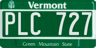 VT license plate PLC727