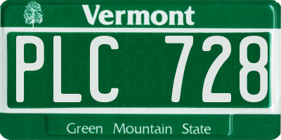 VT license plate PLC728