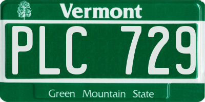 VT license plate PLC729