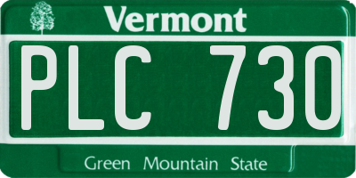 VT license plate PLC730