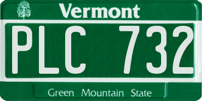 VT license plate PLC732